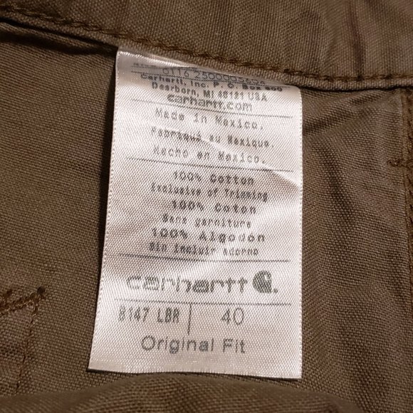 Carhartt Cargo Shorts Original Fit Summer Beach Brown / Tan | Men's 40 Pre-owned - Picture 6 of 6